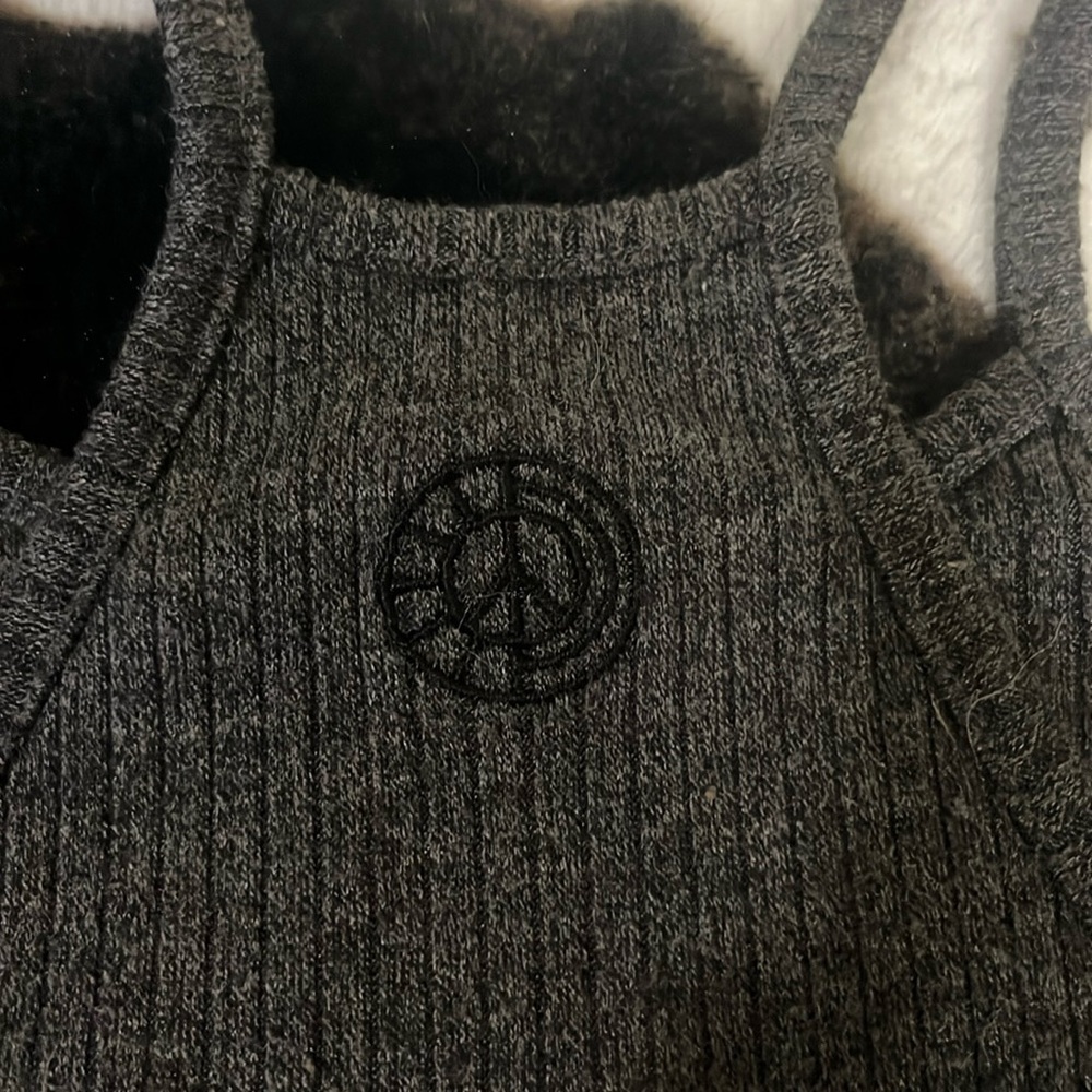 EARTHBOUND Gray Ribbed Crop Top - Picture 3 of 4